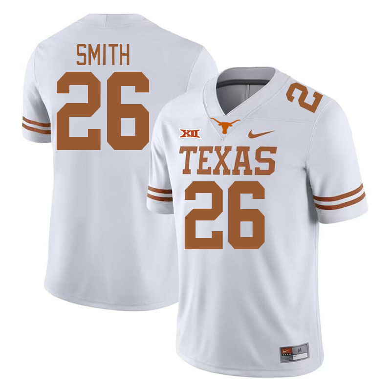 Men #26 Ty'Anthony Smith Texas Longhorns College Football Jerseys Stitched-White